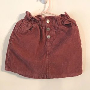 Zara corduroy girls skirt